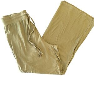 Derek Heart Olive Green Wide Leg Ribbed Lounge Pants - Large